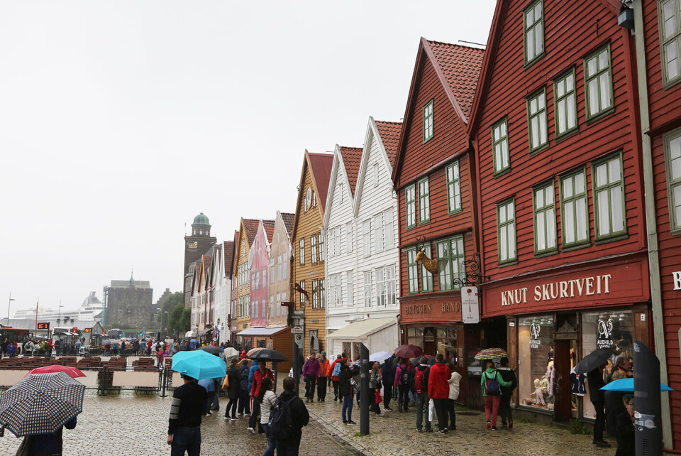 Bryggen i Bergen, også kjent som Tyskebryggen og Hansabryggen, som befinner seg på UNESCOs liste over verdens kulturarv. Bryggen er den tredje mest besøkte turistattraksjonen i Norge. Foto: Erik Johansen / NTB scanpix Bryggen i Bergen, også kjent som Tyskebryggen og Hansabryggen, som befinner seg på UNESCOs liste over verdens kulturarv. Bryggen er den tredje mest besøkte turistattraksjonen i Norge. Foto: Erik Johansen / NTB scanpix