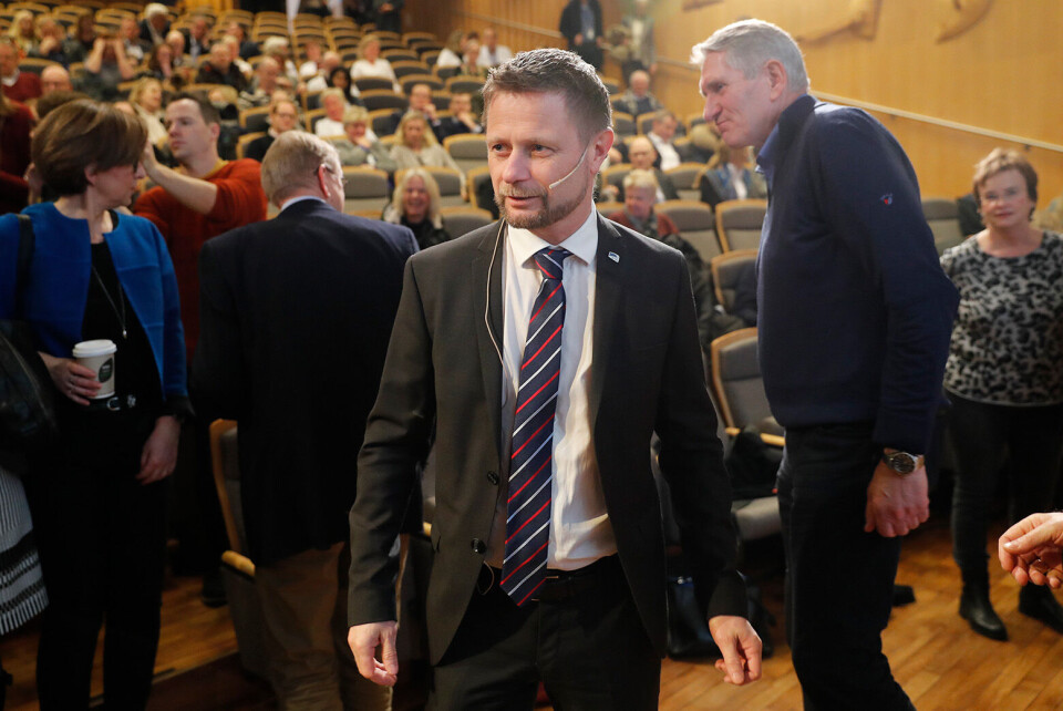 Helse- og omsorgsminister Bent Høie holdt tirsdag den årlige sykehustalen. Foto: Cornelius Poppe / NTB scanpix Helse- og omsorgsminister Bent Høie holdt tirsdag den årlige sykehustalen. Foto: Cornelius Poppe / NTB scanpix