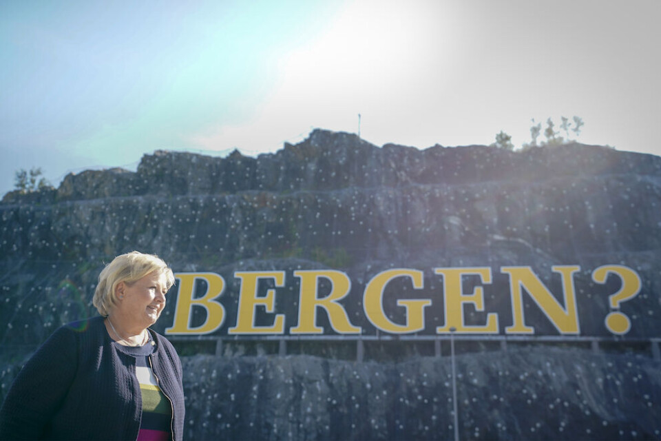 Statsminister Erna Solberg startet høstens valgkamp i Bergen torsdag. Foto: Heiko Junge, NTB scanpix Statsminister Erna Solberg startet høstens valgkamp i Bergen torsdag. Foto: Heiko Junge, NTB scanpix