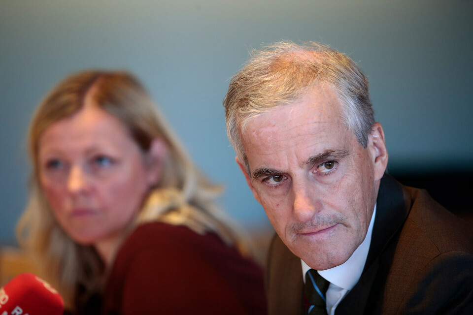 Partileder Jonas Gahr Støre og partisekretær Kjersti Stenseng må tåle en svak kommunevalgmåling gjort av Kantar for TV 2. Foto: Lise Åserud / NTB scanpix Partileder Jonas Gahr Støre og partisekretær Kjersti Stenseng må tåle en svak kommunevalgmåling gjort av Kantar for TV 2. Foto: Lise Åserud / NTB scanpix