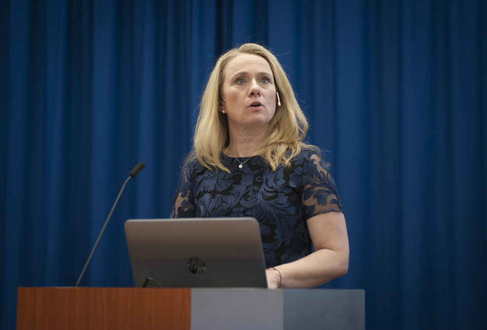 Arbeidsminister Anniken Hauglie (H) opplyser at regjeringen foreslår 105 millioner kroner i revidert nasjonalbudsjett for å kompensere innstrammingene i arbeidsavklaringspenger. Foto: Terje Lien Arbeidsminister Anniken Hauglie (H) opplyser at regjeringen foreslår 105 millioner kroner i revidert nasjonalbudsjett for å kompensere innstrammingene i arbeidsavklaringspenger. Foto: Terje Lien