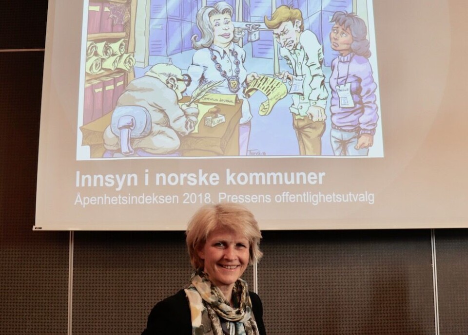 Leder Siri Gedde-Dahl og resten av offentlighetsutvalget i Norsk presseforbund kommer med 30 tiltak for mer åpenhet i Kommune-Norge. Foto: Tone Holmquist Leder Siri Gedde-Dahl og resten av offentlighetsutvalget i Norsk presseforbund kommer med 30 tiltak for mer åpenhet i Kommune-Norge. Foto: Tone Holmquist
