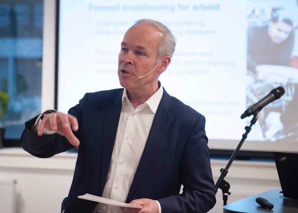 – Vi ønsker at vekslingsmodell skal kunne tilbys der det passer, sier kunnskaps- og integreringsminister Jan Tore Sanner (H). Foto: Terje Lien – Vi ønsker at vekslingsmodell skal kunne tilbys der det passer, sier kunnskaps- og integreringsminister Jan Tore Sanner (H). Foto: Terje Lien