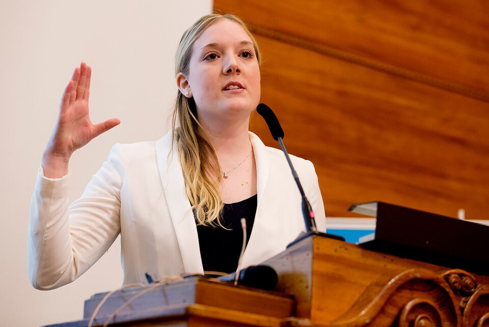 Aina Stenersen, leder i Oslo Frp, ønsker ikke republikk i Norge. Foto: Håkon Mosvold Larsen / NTB scanpix Aina Stenersen, leder i Oslo Frp, ønsker ikke republikk i Norge. Foto: Håkon Mosvold Larsen / NTB scanpix
