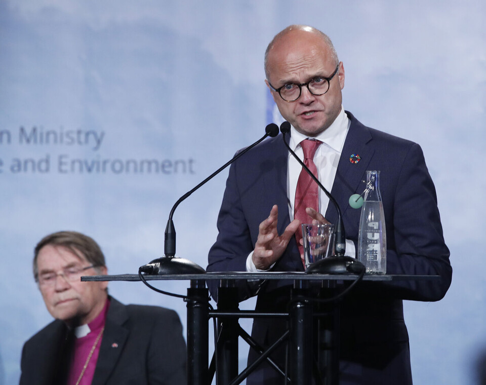 Statsråd Vidar Helgesen vil med nye retningslinjer sende et signal om betydningen av klimatilpasning i planleggingen. Foto: Lise Åserud / NTB scanpix Statsråd Vidar Helgesen vil med nye retningslinjer sende et signal om betydningen av klimatilpasning i planleggingen. Foto: Lise Åserud / NTB scanpix