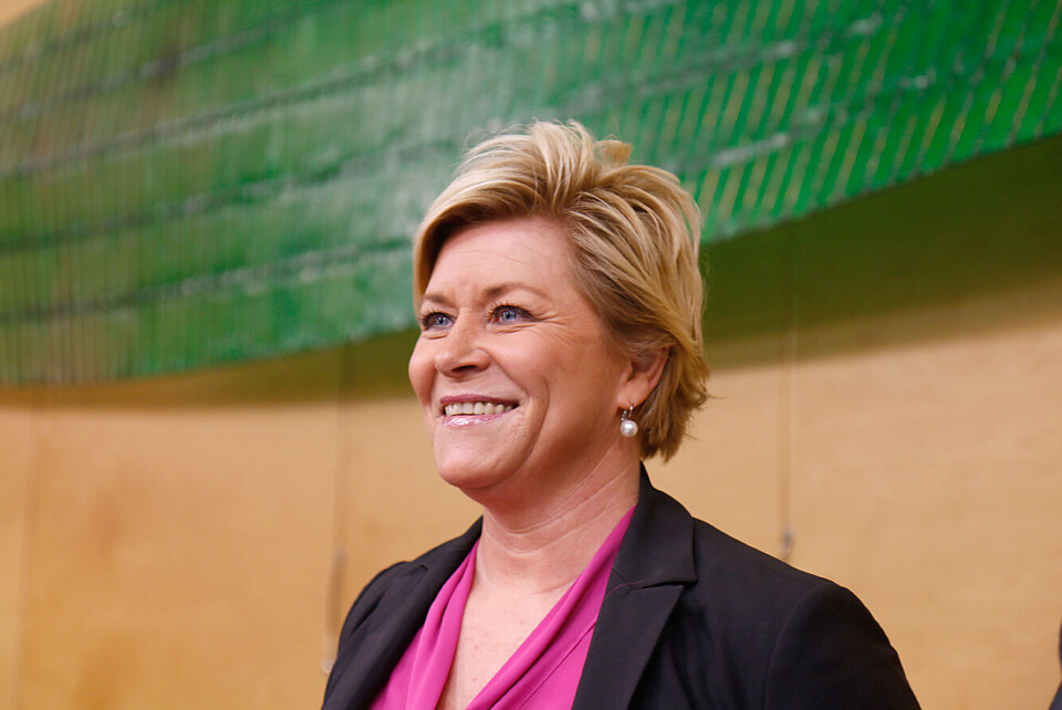 Fremskrittspartiet varsler en ny tilskuddsordning for å ruste opp eller bygge kjøkken på sykehjem. Her Frp-leder Siv Jensen. Foto: Ole Petter Pedersen Fremskrittspartiet varsler en ny tilskuddsordning for å ruste opp eller bygge kjøkken på sykehjem. Her Frp-leder Siv Jensen. Foto: Ole Petter Pedersen