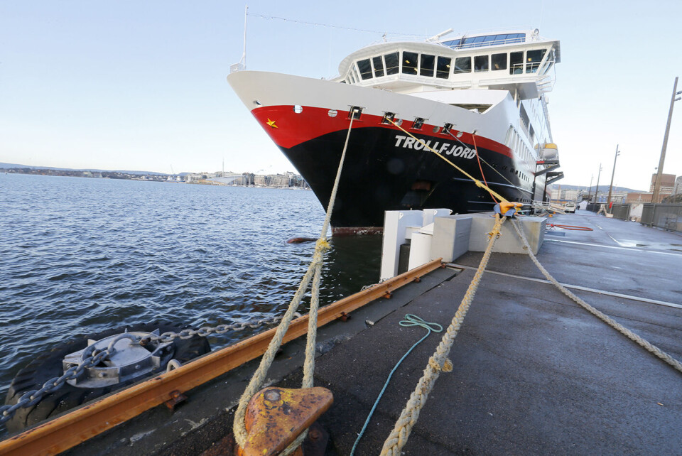 Hurtigruten til kai i Oslo. Foto: Terje Pedersen / NTB scanpix Hurtigruten til kai i Oslo. Foto: Terje Pedersen / NTB scanpix