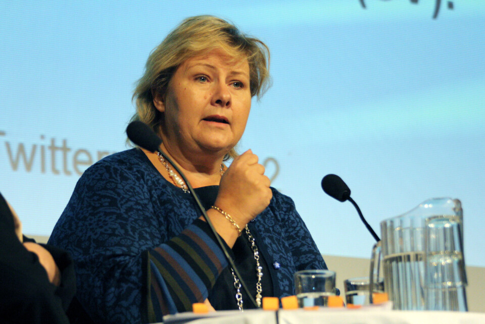Erna Solberg og Høyre faller, viser fersk valgdagsmåling. (Foto: Høyre). Erna Solberg og Høyre faller, viser fersk valgdagsmåling. (Foto: Høyre).