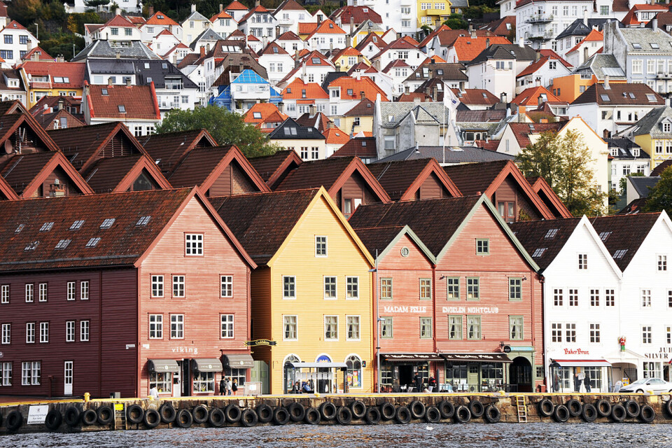 Bryggen i Bergen. Foto: Colourbox.com Bryggen i Bergen. Foto: Colourbox.com