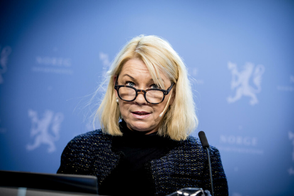 Monica Mæland, kommunal- og moderniseringsminister (H), under fredagens debatt i Arendal.Foto: Magnus Knutsen Bjørke Monica Mæland, kommunal- og moderniseringsminister (H), under fredagens debatt i Arendal.Foto: Magnus Knutsen Bjørke