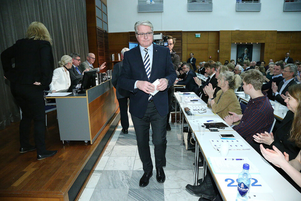 Fabian Stang tapte kampen om tredjeplassen på Oslo Høyres nominasjonsmøte i Oslo mandag kveld. Foto: Audun Braastad / NTB scanpix Fabian Stang tapte kampen om tredjeplassen på Oslo Høyres nominasjonsmøte i Oslo mandag kveld. Foto: Audun Braastad / NTB scanpix
