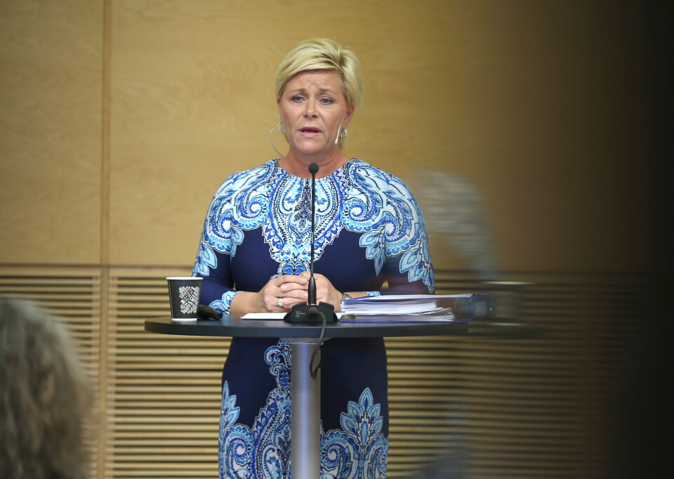 Finansminister Siv Jensen (Frp) mener endringene i eiendomsskatteloven vil gi mer fleksibilitet. Foto: Vidar Ruud / NTB scanpix Finansminister Siv Jensen (Frp) mener endringene i eiendomsskatteloven vil gi mer fleksibilitet. Foto: Vidar Ruud / NTB scanpix
