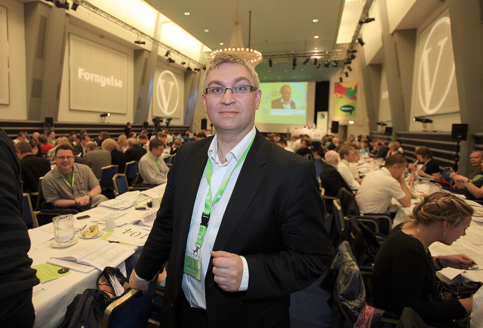 «Det herre ha vørri overmodent», sa saksordfører André N. Skjelstad fra Venstre og – enn så lenge – Nord-Trøndelag – da Stortinget onsdag sa ja til å slå sammen de to trønderfylkene til det nye storfylket Trøndelag. Foto: Alf Ove Hansen / NTB scanpix «Det herre ha vørri overmodent», sa saksordfører André N. Skjelstad fra Venstre og – enn så lenge – Nord-Trøndelag – da Stortinget onsdag sa ja til å slå sammen de to trønderfylkene til det nye storfylket Trøndelag. Foto: Alf Ove Hansen / NTB scanpix