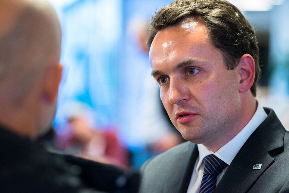 Høyre, Venstre og Kristelig Folkeparti presenterte framtidsplaner for eldreomsorg i Oslo mandag. Byrådsleder Stian Berger Røsland (H) mener det er fullt mulig å få til en satsing uten å introdusere eiendomsskatt. Foto: Ole Gunnar Onsøien / NTB scanpix Høyre, Venstre og Kristelig Folkeparti presenterte framtidsplaner for eldreomsorg i Oslo mandag. Byrådsleder Stian Berger Røsland (H) mener det er fullt mulig å få til en satsing uten å introdusere eiendomsskatt. Foto: Ole Gunnar Onsøien / NTB scanpix