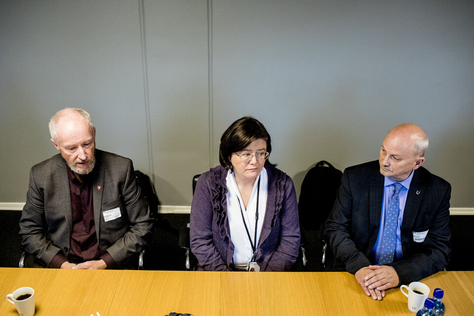 De tre fylkesordførerne i Viken, Ole Haabeth fra Østfold, Anette Solli fra Akershus og Roger Ryberg fra Buserud har allerede hatt fellesnemdmøte og blitt enige om hvor hovedkvarteret skal ligge. (arkivfoto) De tre fylkesordførerne i Viken, Ole Haabeth fra Østfold, Anette Solli fra Akershus og Roger Ryberg fra Buserud har allerede hatt fellesnemdmøte og blitt enige om hvor hovedkvarteret skal ligge. (arkivfoto)