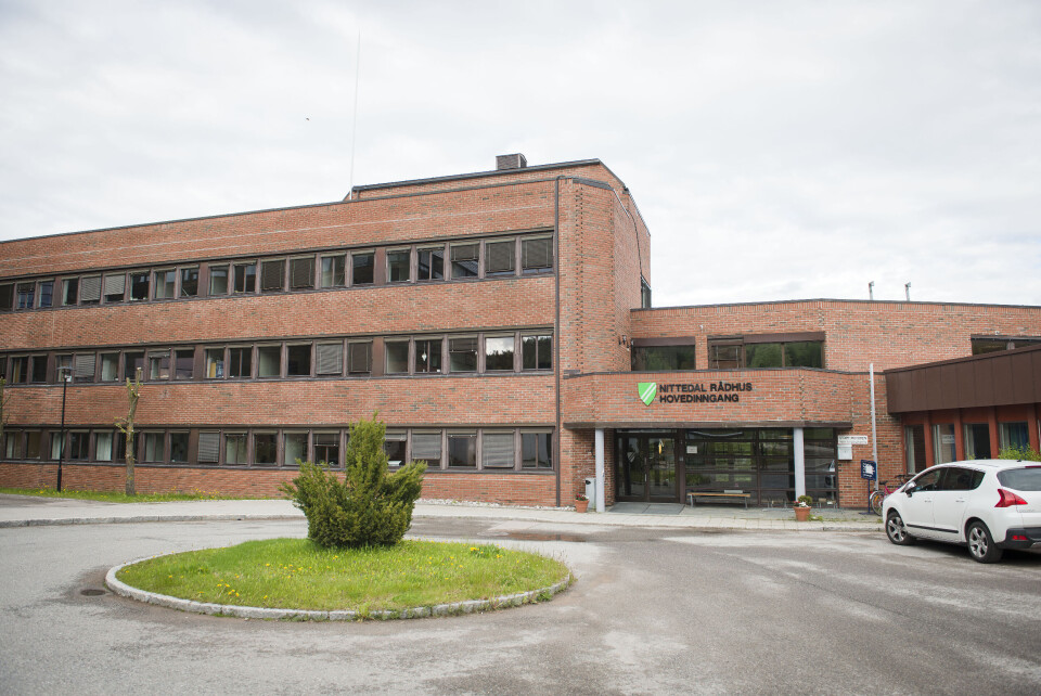 Nittedal kommune ble onsdag anbefalt å evakuere Rådstua, som ligger vegg i vegg med rådhuset. Foto: Joachim S. Enger Nittedal kommune ble onsdag anbefalt å evakuere Rådstua, som ligger vegg i vegg med rådhuset. Foto: Joachim S. Enger
