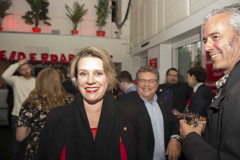 Ordfører Marte Mjøs Persen (Ap) deltar på partiets valgvake på Landmark i Bergen mandag kveld.Foto: Marit Hommedal / NTB scanpix Ordfører Marte Mjøs Persen (Ap) deltar på partiets valgvake på Landmark i Bergen mandag kveld.Foto: Marit Hommedal / NTB scanpix
