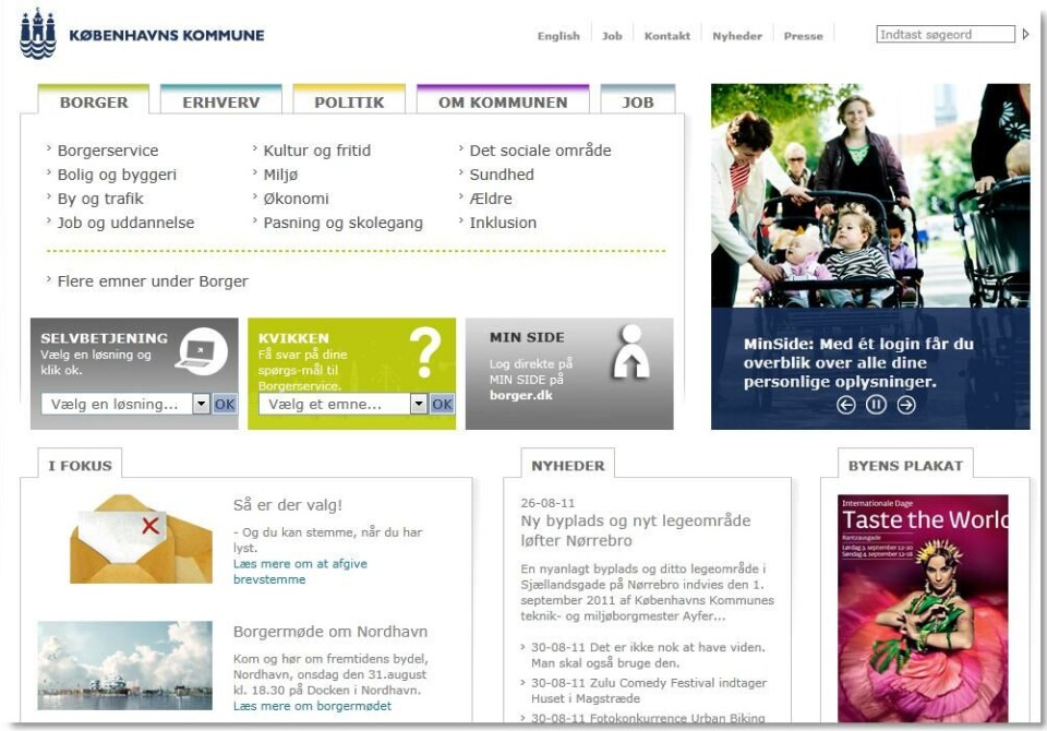 Ingen norske kommuner slår Københavns nettsider, ifølge ny undersøkelse Ingen norske kommuner slår Københavns nettsider, ifølge ny undersøkelse