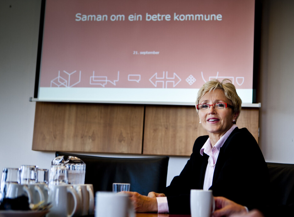 Kommunalminister Liv Signe Navarsete har lansert det hun kaller et program for kreativitet i kommunene. Foto: Magnus Knutsen Bjørke Kommunalminister Liv Signe Navarsete har lansert det hun kaller et program for kreativitet i kommunene. Foto: Magnus Knutsen Bjørke