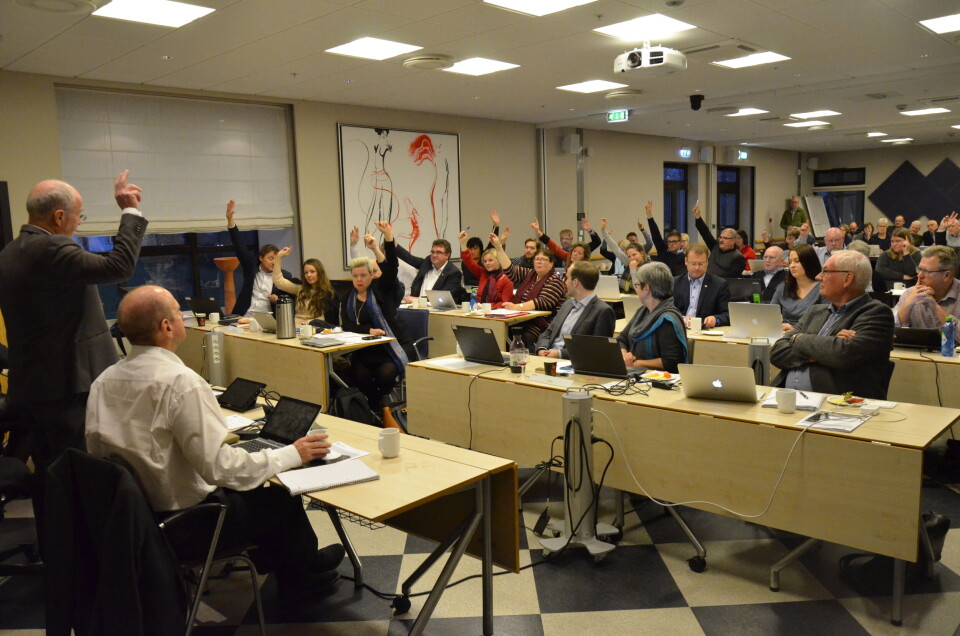 Østfold fylkesting sier nei til Viken. (Foto: Fredrik Nordal/Østfold fylkeskommune) Østfold fylkesting sier nei til Viken. (Foto: Fredrik Nordal/Østfold fylkeskommune)