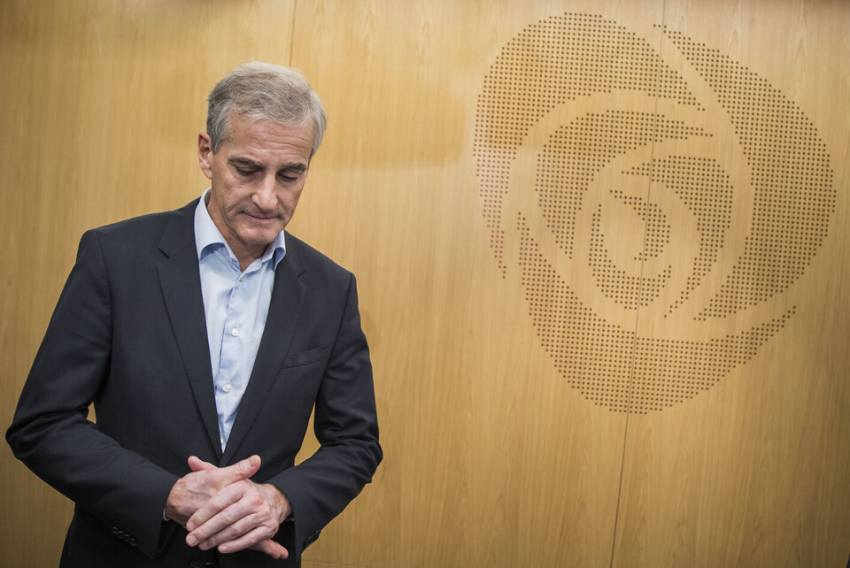 Ap-leder Jonas Gahr Støre etter pressekonferansen dagen etter valget i forrige uke. Foto: Heiko Junge / NTB scanpix Ap-leder Jonas Gahr Støre etter pressekonferansen dagen etter valget i forrige uke. Foto: Heiko Junge / NTB scanpix