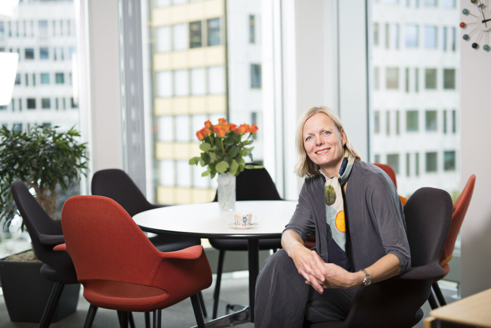 FORNØYD: Administrerende direktør i Kommunalbanken, Kristine Falkgård er fornøyd med resultatet. Foto: Jo Straube/Kommunalbanken. FORNØYD: Administrerende direktør i Kommunalbanken, Kristine Falkgård er fornøyd med resultatet. Foto: Jo Straube/Kommunalbanken.