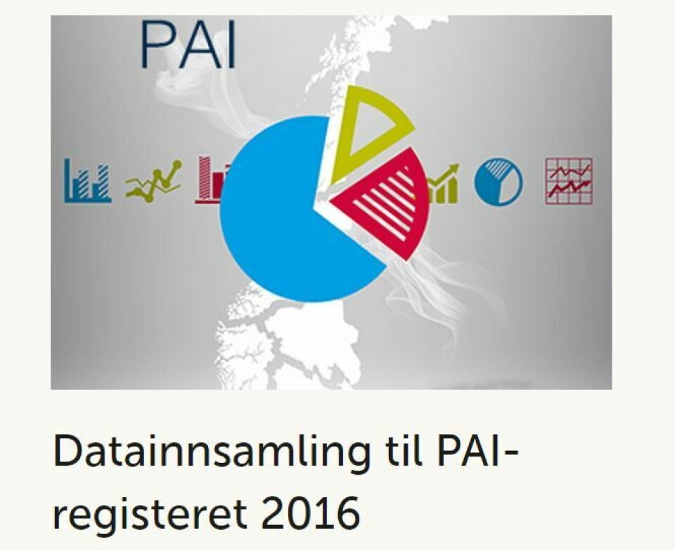 KS er nå i ferd med å samle inn nye data til PAI-registeret for 2016. Skjermbilde: KS.no KS er nå i ferd med å samle inn nye data til PAI-registeret for 2016. Skjermbilde: KS.no