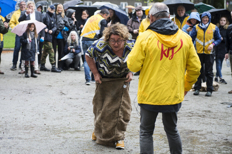 Sekkeløp mot sperregrensa gjelder rikspolitikken. Ved dette valget er det skoler, barnehager, reparasjon av kirketak og skjenkebevillinger som gjelder, skriver Tone Holmquist. Foto: Carina Johansen, NTB Scanpix Sekkeløp mot sperregrensa gjelder rikspolitikken. Ved dette valget er det skoler, barnehager, reparasjon av kirketak og skjenkebevillinger som gjelder, skriver Tone Holmquist. Foto: Carina Johansen, NTB Scanpix