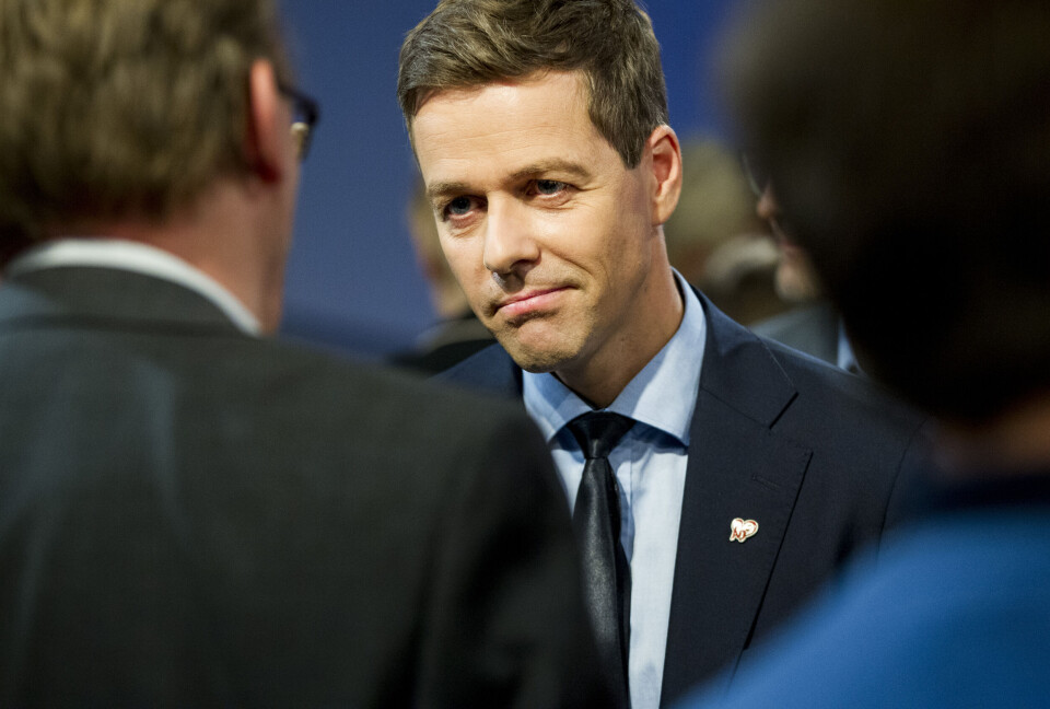 Skuffelse for Knut Arild Hareide og KrFs valgvake i kveld. (Foto: Vegard Wivestad Grøtt). Skuffelse for Knut Arild Hareide og KrFs valgvake i kveld. (Foto: Vegard Wivestad Grøtt).