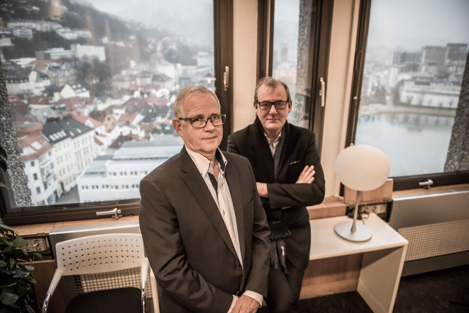 Robert Monsen (t.v.) er leder og Thor Bekkeflat nestleder i Bergen kontrollutvalg, som ofte er kritisk til kommunens administrasjon. Foto: Lisa Rypeng Robert Monsen (t.v.) er leder og Thor Bekkeflat nestleder i Bergen kontrollutvalg, som ofte er kritisk til kommunens administrasjon. Foto: Lisa Rypeng