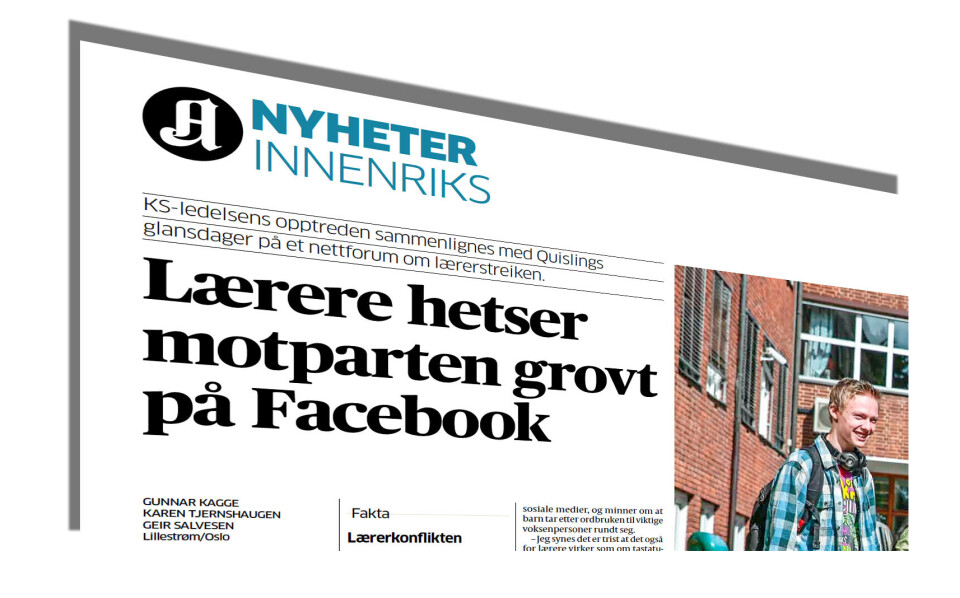 Nettroll finnes også blant lærerne, slik Aftenposten skrev om 20. august. Nettroll finnes også blant lærerne, slik Aftenposten skrev om 20. august.