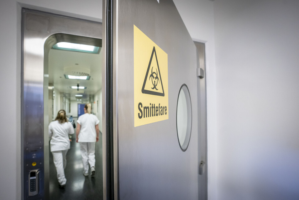 Sykepleiere på isolatposten på Ullevål sykehus. Det er hit eventuelle koronasmittede vil komme. Sykepleiere på isolatposten på Ullevål sykehus. Det er hit eventuelle koronasmittede vil komme.