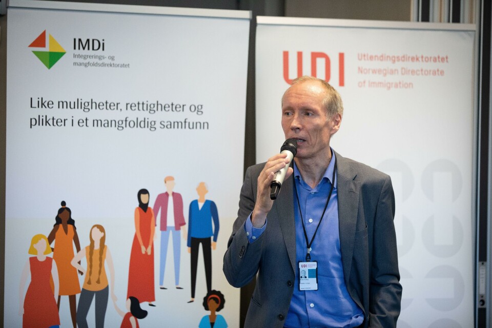 Direktør Frode Forfang i UDI. Direktoratet har nå oppjustert prognosen for antall flyktninger som kommer neste år. Direktør Frode Forfang i UDI. Direktoratet har nå oppjustert prognosen for antall flyktninger som kommer neste år.