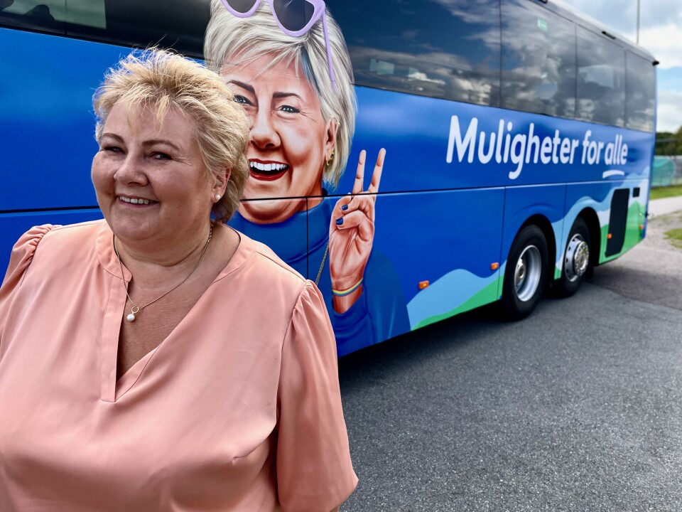 Erna Solberg på valgkampturne. Erna Solberg på valgkampturne.