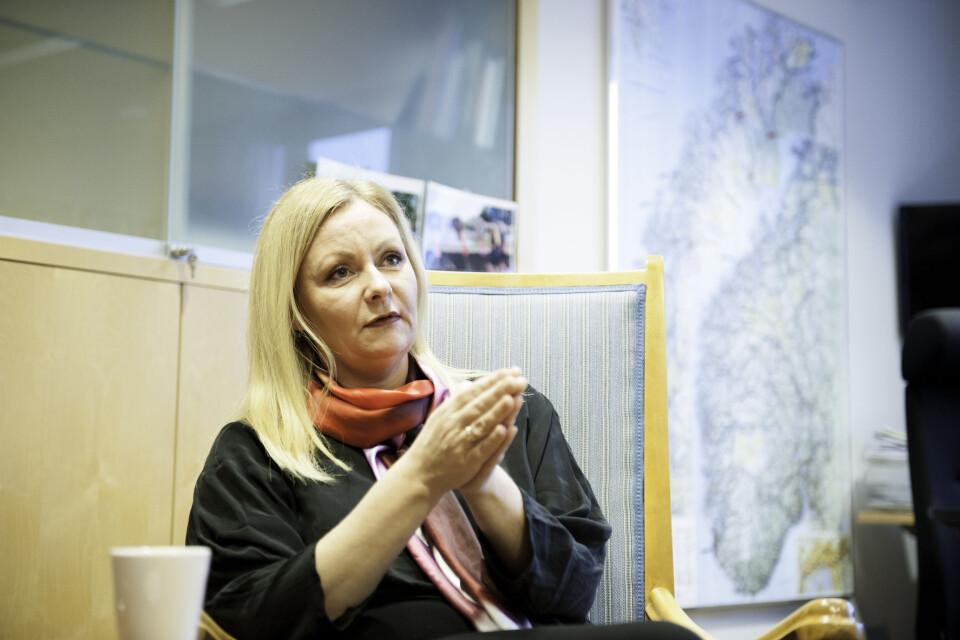 Nestleder i KS, Mette Gundersen, utfordrer KS-leder Gunn Marit Helgesen om toppvervet. Avgjørelsen står på landstinget i KS om tre uker. Foto: Lisa Rypeng Nestleder i KS, Mette Gundersen, utfordrer KS-leder Gunn Marit Helgesen om toppvervet. Avgjørelsen står på landstinget i KS om tre uker. Foto: Lisa Rypeng