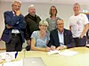 Med ordførerne Mette Haugholt (Ap) og Olav Kasland (V) i spissen undertegnet forhandlerne i Sauherad og Bø den nye intensjonsavtalen i går. Foto: Bø kommune