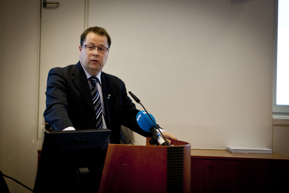 Bjørn Arild Gram legger fram NOU om boligpolitikken. Foto: Magnus Knutsen Bjørke Bjørn Arild Gram legger fram NOU om boligpolitikken. Foto: Magnus Knutsen Bjørke