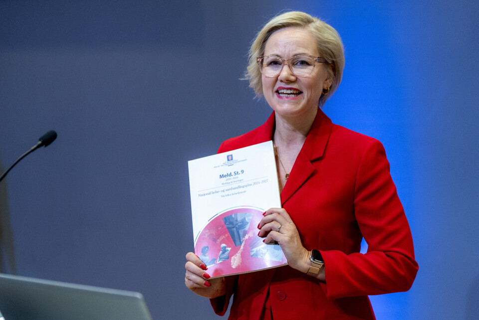 Helse- og omsorgsminister Ingvild Kjerkol (Ap) presenterer regjeringens nasjonale helse- og samhandlingsplan. Presentasjonen finner sted på Lovisenberg sykehus i Oslo fredag. Helse- og omsorgsminister Ingvild Kjerkol (Ap) presenterer regjeringens nasjonale helse- og samhandlingsplan. Presentasjonen finner sted på Lovisenberg sykehus i Oslo fredag.