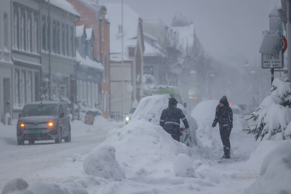 Mye snø har kommet på Sørlandet. Snøværet fortsetter på Sørlandet som her i Kristiansand der folk oppfordres til å ha hjemmekontor. Mye snø har kommet på Sørlandet. Snøværet fortsetter på Sørlandet som her i Kristiansand der folk oppfordres til å ha hjemmekontor.