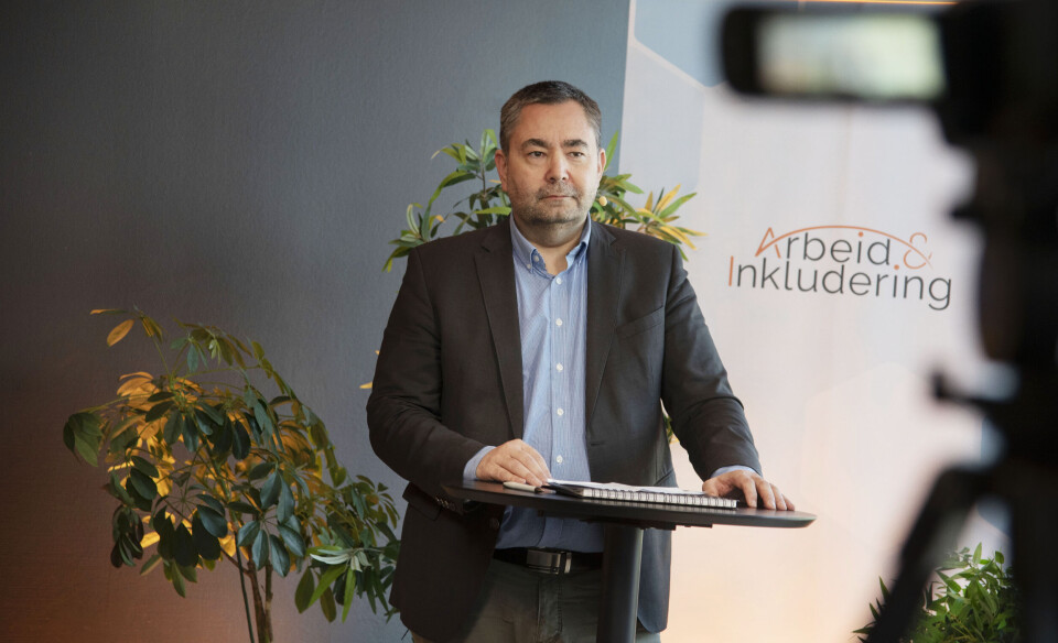 Direktør i Arbeid og Inkludering Kenneth Stien under Fagkonferansen 2021. Digital konferanse sendt fra Startup studio på Grønland i Oslo. Direktør i Arbeid og Inkludering Kenneth Stien under Fagkonferansen 2021. Digital konferanse sendt fra Startup studio på Grønland i Oslo.