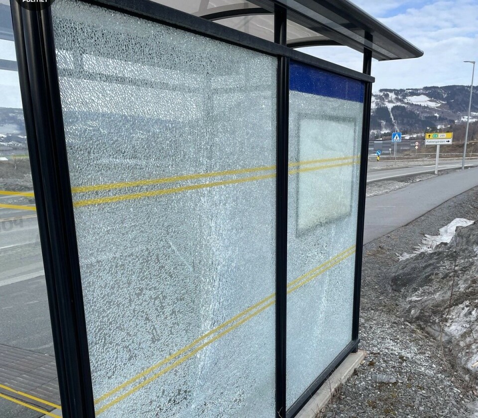 Rutene på tolv busskur i Innlandet har de siste dagene blitt knust. Rutene på tolv busskur i Innlandet har de siste dagene blitt knust.