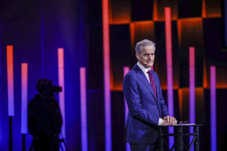 Statsminister Jonas Gahr Støre (AP) under Kommunalpolitisk toppmøte på The Hub i Oslo tirsdag. Statsminister Jonas Gahr Støre (AP) under Kommunalpolitisk toppmøte på The Hub i Oslo tirsdag.