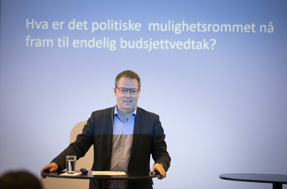 I går orienterte Bjørn Arild Gram (Sp) om forslaget til statsbudsjett fra den avtroppende regjeringen. I dag blir han utnevnt til statsråd. I går orienterte Bjørn Arild Gram (Sp) om forslaget til statsbudsjett fra den avtroppende regjeringen. I dag blir han utnevnt til statsråd.