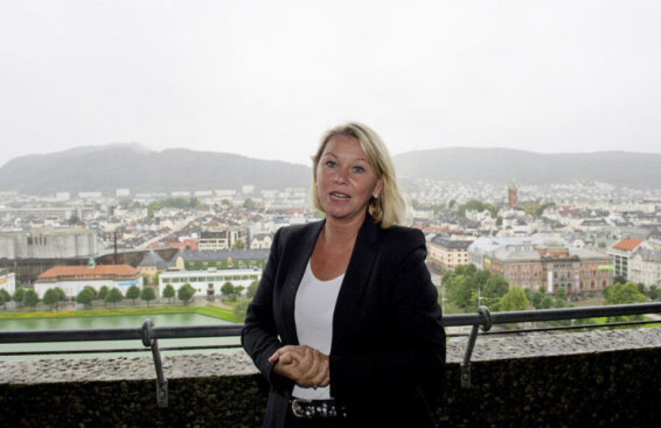Høyres Monica Mæland kan glede seg over et godt valg for Høyre i Bergen. Foto: Marit Hommedal/Scanpix Høyres Monica Mæland kan glede seg over et godt valg for Høyre i Bergen. Foto: Marit Hommedal/Scanpix