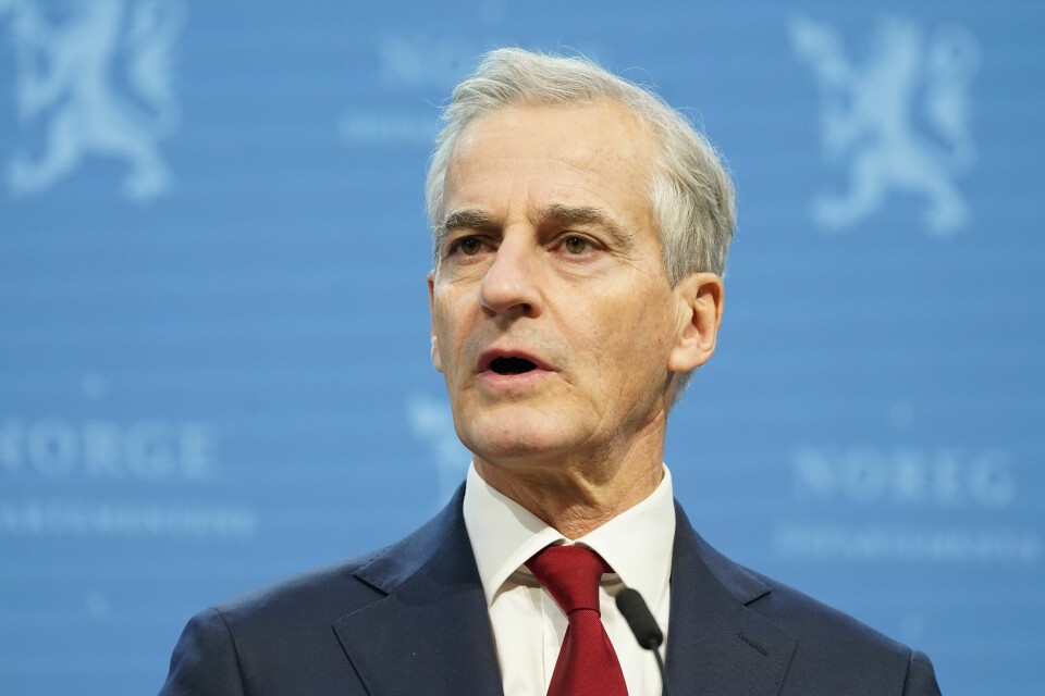 Statsminister Jonas Gahr Støre under en pressekonferanse om koronasituasjonen i Norge fredag. Statsminister Jonas Gahr Støre under en pressekonferanse om koronasituasjonen i Norge fredag.