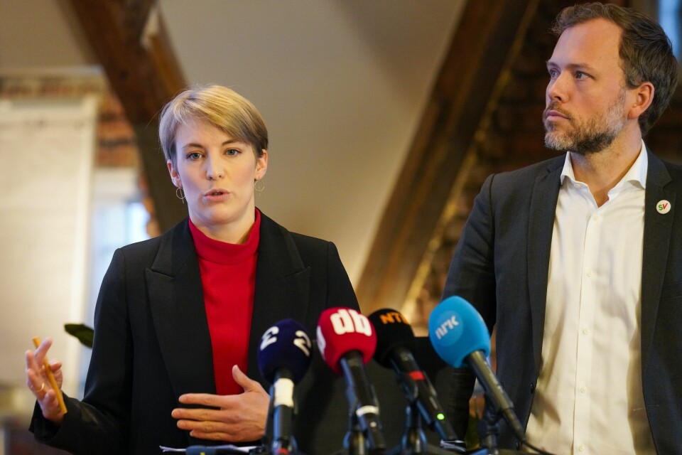Oslo 20201115. Finanspolitisk talsperson Kari Elisabeth Kaski (SV) og SV-leder Audun Lysbakken legger fram SVs alternative budsjett mandag formiddag. SVs alternative budsjett Oslo 20201115. Finanspolitisk talsperson Kari Elisabeth Kaski (SV) og SV-leder Audun Lysbakken legger fram SVs alternative budsjett mandag formiddag.