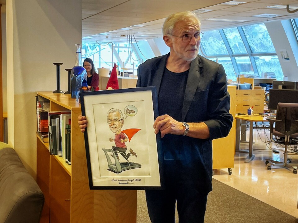 Årets kommuneprofil: – En fin avslutning på karrieren Harald Danielsen sykler og løper på rådhusets tredemølle. Han er også kjent for å ha tatt med seg ledergruppa på 50 personer til Italia på lederutviklingskurs.
