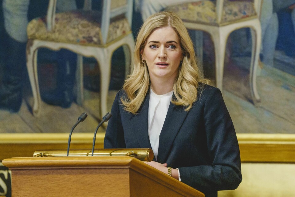 Justis- og beredskapsminister Emilie Enger Mehl redegjør om flyktningsituasjonen for Stortinget. Justis- og beredskapsminister Emilie Enger Mehl redegjør om flyktningsituasjonen for Stortinget.
