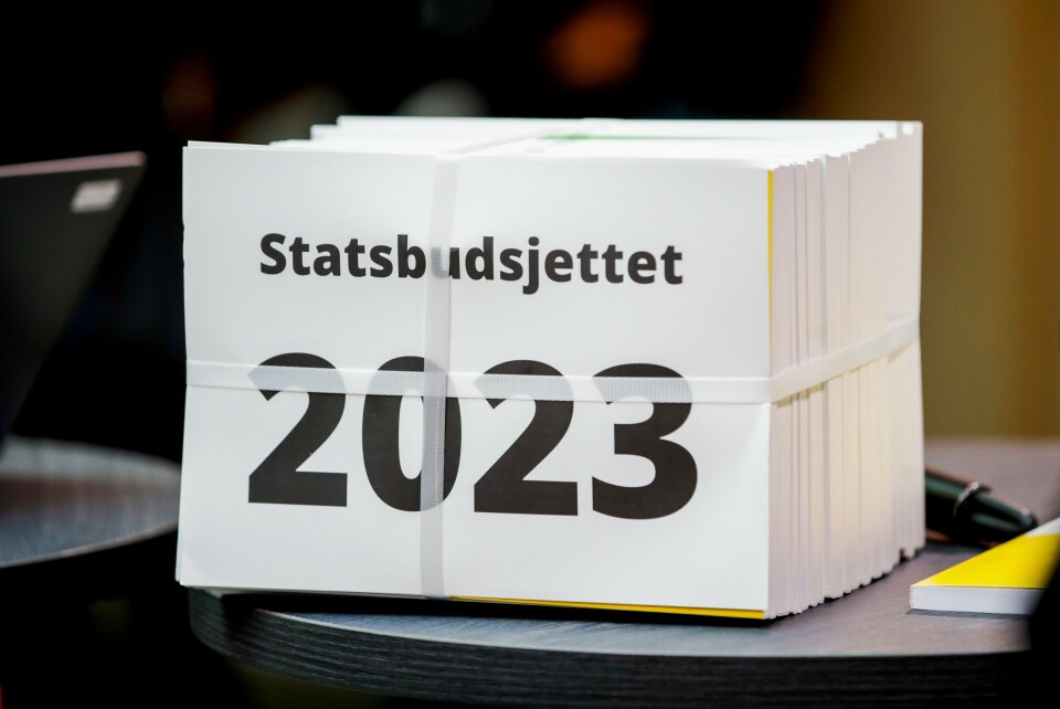 Statsbudsjettet for 2023 legger opp til en mye mindre pris- og lønnsvekst enn prognosene tilsier. Det kan praksis bety opptil 25 milliarder kroner mindre å rutte med for det offentlige. Foto: Hanna Johre / NTB Statsbudsjettet for 2023 legger opp til en mye mindre pris- og lønnsvekst enn prognosene tilsier. Det kan praksis bety opptil 25 milliarder kroner mindre å rutte med for det offentlige. Foto: Hanna Johre / NTB