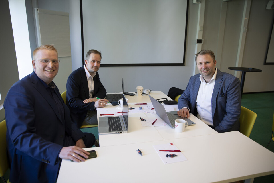 Fra venstre ordfører Fredrik Holm (H) i Halden, ordfører Magnus Arnesen (H) i Sarbsborg og ordfører Arne Sekkelsten (H) i Fredrikstad Fra venstre ordfører Fredrik Holm (H) i Halden, ordfører Magnus Arnesen (H) i Sarbsborg og ordfører Arne Sekkelsten (H) i Fredrikstad